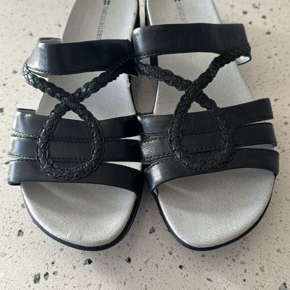 Naturalizer JEFFERS Women’s Black Leather Slides Sandals Shoes Size 9.5 EUC - Picture 10 of 11